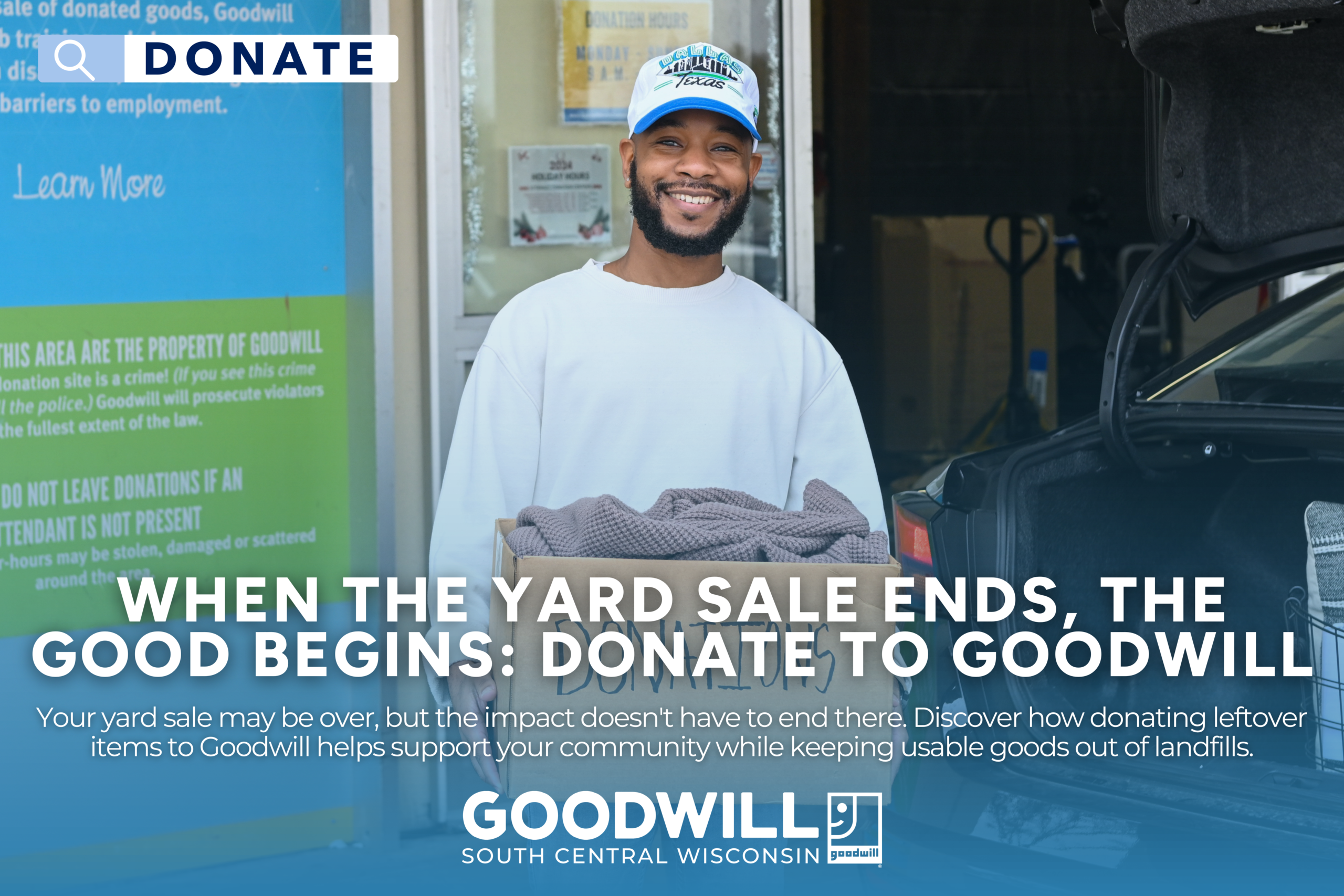 When the Yard Sale Ends, the Good Begins: Donate to Goodwill